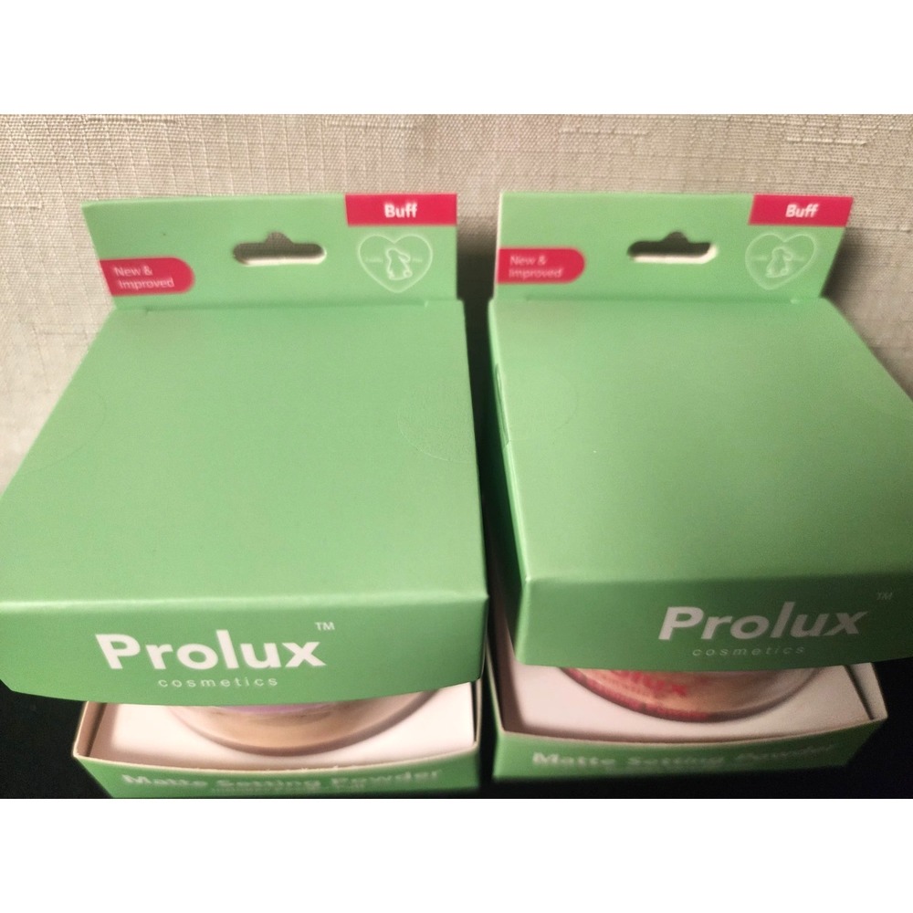 PROLUX Cosmetics Matte Setting Powder With Puff ~ Buff (2) New - Picture 2 of 3